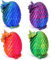 zhancydeal 4er Set Miniatur 3D Drachenei mit Drache – 13 cm bewegliche Gelenke Drachenspielzeuge, Drachenfiguren im Drachenei, Kristall Drachen Spielzeug – Bunte Designs, Geschenk für Kinder