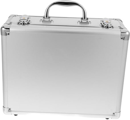BUGUUYO Aluminium Multifunktionaler Werkzeugkoffer mit Passwortverschluss Tragbarer Organizer für Werkzeuge Outdoor Aufbewahrungskoffer mit Robustem Griff Stoßfest Mittelgroß