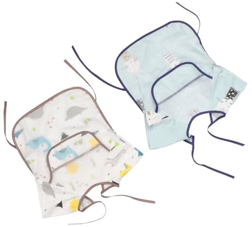 IWOWHERO 2stücke Teiliges Junge Mädchen-wasserdichtes Lätzchen Mit Kurzen Ärmeln Cartoon-muster Für Kleinkinder Bunny Und Dinosaurier Für Jahre Alte Junge Mädchen Beim