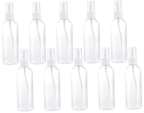 TOVINANNA 10piezas Botellas de Spray de Plástico Transparente Dispensadores de Perfume Portátiles para Maquillaje Cosméticos Botellas de Viaje para Cosméticos y Cuidado Personal