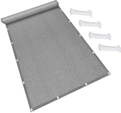 Vela Ombreggiante Parasole 200 x 260 cm Rettangolare 98% Anti-Uv Vela Ombreggiante Parasole Antivento Prova di Sole per Esterno, Serra, Balcone, Giardino, Grigio Chiaro