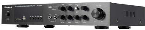 Amplificateur Hi-Fi, amplificateur audio stéréo Bluetooth 5 canaux, récepteur d'amplificateur numérique 220 V 600 W, amplificateur de puissance avec 2 ports microphone, amplificateur de son avec SD