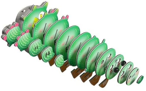 EUGY Cactus – Puzzle 3D N° 130 – Jouet Créatif en Carton Recyclé – pour Enfants dès 6 Ans et Adultes Jusqu’à 99 Ans– Puzzle Éducatif et Écologique