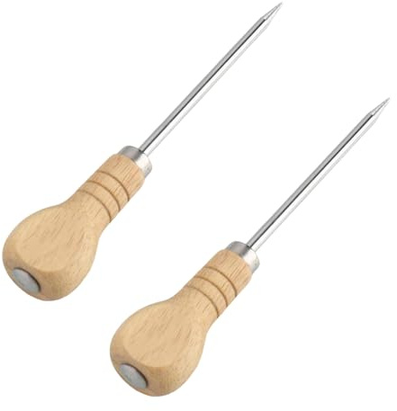 2Pcs Bradawl Tools, Leather Crafting, DIY Projects, Kitchen and Bar Use, Durable Bradle Tools with Comfort Grip