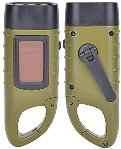 Lampe de Poche à Manivelle, Lampe de Poche, Petite Durable pour le Camping pour l'escalade de l'outil d'urgence de Torche (Od Green)