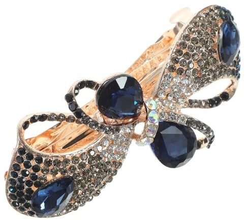 VALICLUD Strass Haarschmuck Für Damen Haarspange Zopfhalter Große Haarspangen Für Dickes Haar Französische Haarspange Für Pferdeschwanz Accessoire Für Mädchen Hochzeitshaarschmuck Haarspang