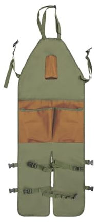 A ANTCAM Oxford - Delantal de trabajo de tela para jardín, con bolsillos, ajustable, extendido, para pintar, hogar, jardín (B)