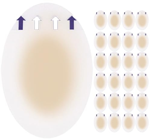 wilcractk 25 Pièces Pansements Ampoules, Pansements Invisibles en Gel Hydrocolloïde, Pansement Invisibles pour Ampoules Contre les Frottements sur les Pieds et les Orteils, Coussinets Etanches en gel