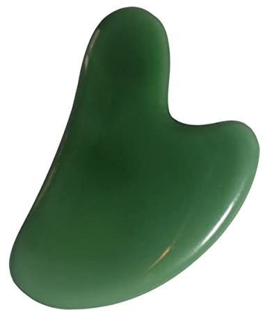 Veemoon Natürlicher Jade Massageroller Jade-gua-sha-schaber Herzförmiges Massagegerät Für Gesicht Und Körper Gua-sha Schönheitsmassagen Und Verspannungslösung