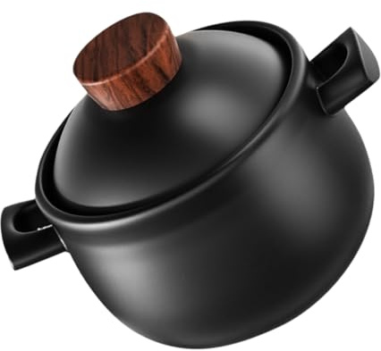 EPIGEIST Olla De Barro Para Cocina Hogar Resistente Al Calor Cazuela Versátil Para Guisos Arroces y Sopas Olla Para Estufa De Gas y Multifuncional