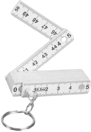 ZAYIUKI Stabiles, faltbares Lineal, Schlüsselanhänger, 50 cm Länge, Lineal für bequeme Messung