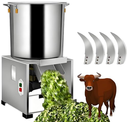 ByBoDi Robot da Cucina Commerciale, Tritatutto Elettrico per Verdure da 1800 W, Acciaio Inossidabile Spesso, Ingresso di Alimentazione di Grande Diametro, 120 kg/h 3500 Giri/min 220V-1200W