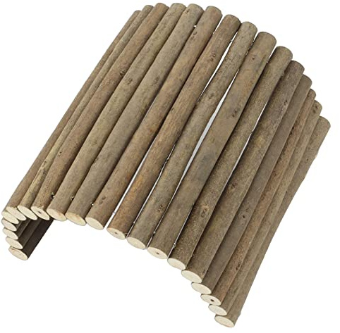 Ausla Pont en Bois pour Hamsters, échelle Flexible pour Rongeurs, Idéal pour Grimper et Se Cacher, Parfait pour Les Cochons d'Inde et Les Chinchillas (20 * 30CM)