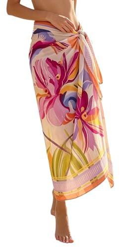 Sarongs for Women Beachwear Chiffon Beach Sarong Wrap Bikini Cover Up Lightweight Beach Coverups for Women UK Swim Cover Ups & Sarongs