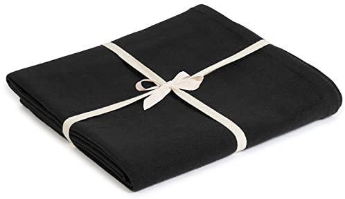 Yoga Studio Couverture de Yoga Unisexe en Coton Biologique Noir/YS