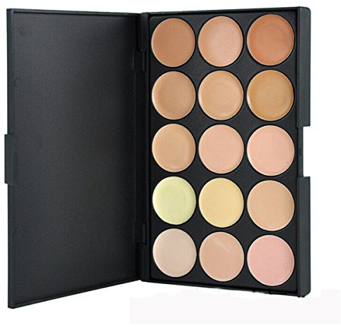 Concealer Palette 15 Farben Contouring Concealer - Corrector Palette Cover Abdeck Concealer Makeup Palette, Concealer Abdeckcreme Camouflage Palette für Profi-und Tägliche
