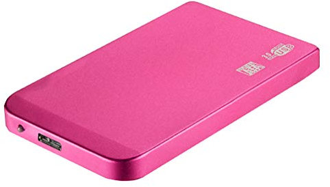 Dbtxwd Disco Duro Externo Portátil, Expansión Disco Duro Externo Portátil USB 3.0 Almacenamiento De Copia De Seguridad HDD para PC, Mac, Escritorio, Computadora Portátil, Windows, Linux,Rosado,500GB