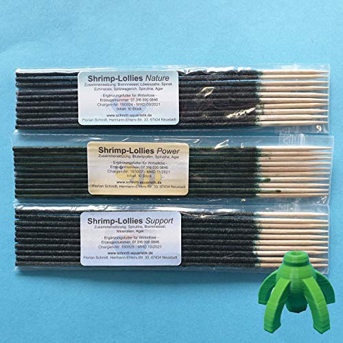 Shrimp-Lollies Set + Helter (3x10 Stück = 30 Stück + Halter)