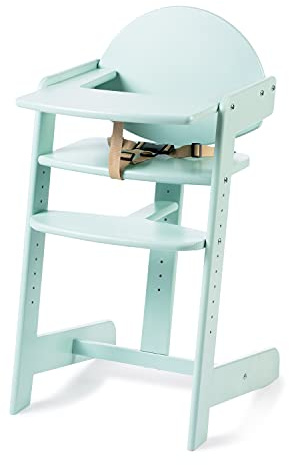 Kinderhochstuhl Holz Filou Up Holz in Mint I Mitwachsender Babystuhl bis 85 kg I Baby Hochstuhl ab 6 Monaten mit Tablett I Abnehmbarer 3-Punkt Sicherheitsgurt I Kinderstuhl kippsicher & stabil