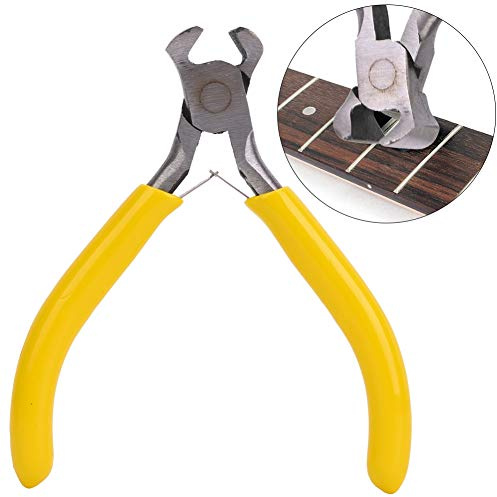Tomotato Saitenschneider Gitarren Bundschneider Gelber Gitarren Stahlsaiten Schneider Fret Puller Gitarrensaiten Zangen für die Gitarren Bund Arbeit Musikinstrument Reparatur Wartungswerkzeug