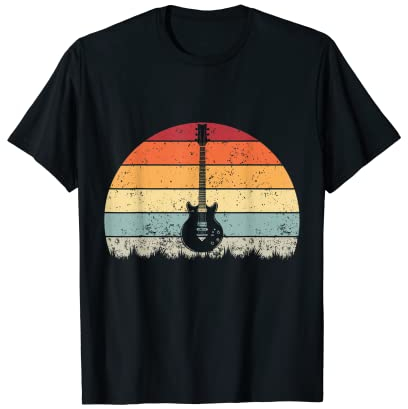 Electric Guitar Retro Acoustic Guitarist Vintage Gitarre T-Shirt