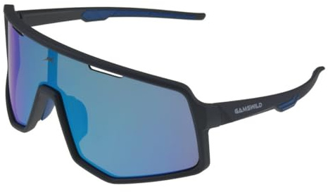 Gamswild WS4042 Fahrradbrille – polarisierte Sonnenbrille - schnelle Fahrradbrille - bruchsichere Polycarbonatgläser - 100% Schutz vor UV Strahlen - dank UV400 – 27g