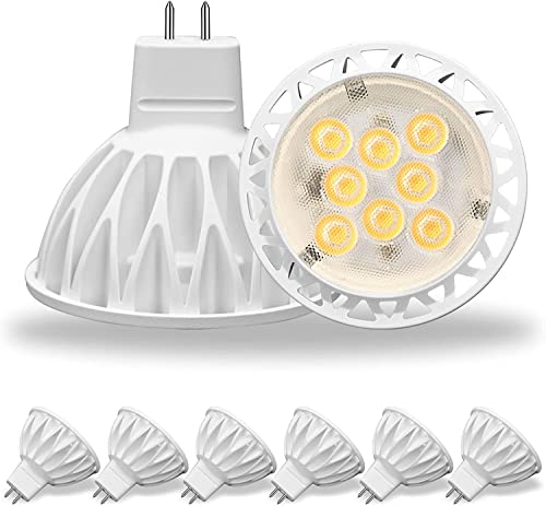 GOHDLAMP GU5.3 LED Warmweiß Leuchtmittel 2700K MR16 LED Spot Light Glühbirnen 6 Stück,Nicht Dimmbar 5W 12V MR16 LED Bulb 450Lm 38° Abstrahlwinkel Lampe, für Landschaft Einbau und Track Lighting