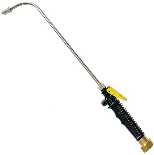 Watering Wand For Hanging Baskets, Garden Hose Sprayer With Adjustable Nozzle, Car Pet Window Cleaning Tool, Great For Watering Seedbeds, Hanging Plants, Deck Plants. (Upgrade 90-degree curved nozzle)