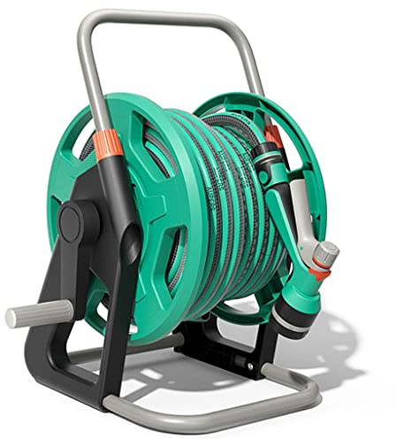 Carrello Avvolgitubo Carrello Avvolgitubo da Giardino con Tubo Carrello Avvolgitubo da Giardino Professionale, Rack di Stoccaggio Portatile per Tubi dell'Acqua, con Pistola A Spruzzo (Color : Green,