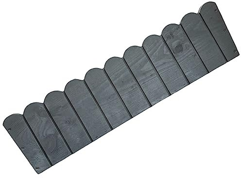 weeco Pot de fleurs en bois fraisé 65 cm avec boîte en plastique supplémentaire à l'intérieur - Idéal pour terrasse, balcon, rebord de fenêtre ou plan de travail de cuisine (anthracite)