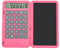 Maizoon Calculatrice de bureau basique avec tablette d'écriture LCD de 15,24 cm, rechargeable, pliable, portable, idéale pour l'apprentissage des affaires, les étudiants, la maison - Rose