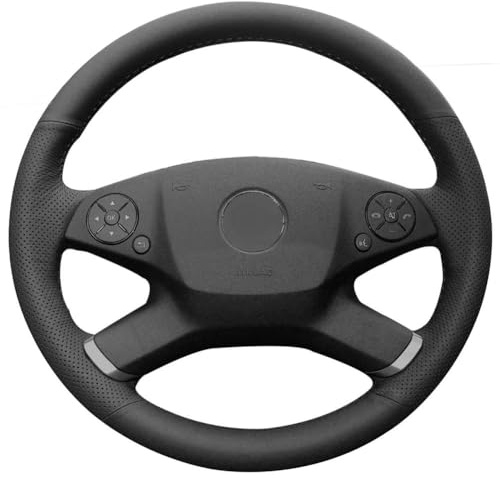 IPUDIS Hand Naehstiches Leder Auto Lenkradbezug Für Mercedes-Benz W212 E-Klasse E 200 260 300 2009 2010 2011-2013 rutschfest und Weich Leder Lenkradschoner Zubehör