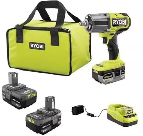 RYOBI ONEAND HP 18V BRUSHLESS Cordless 4-Mode 1/2 in. HIGH Torque Impact Wrench KIT with