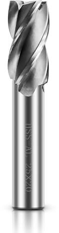 ASNOMY 25mm HSS Schaftfräser CNC Drehmaschine geraden Schaft, 4 Flöte Spiralfräser Schneide Schaftfräsersatz Drill End Mill Fräser Bit