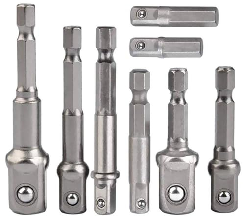 TA-VIGOR 1/2 1/4 3/8 Inch Impact Grade Driver Sockets Adapter | Extension Set, Drill Bit for Nut Driver Socket Bit Set Adapters to Use with Drill Chucks or Screw Impact Drivers