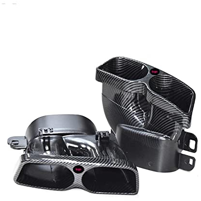 Upgrade-kompatibel for Mercedes AMG C63/S W204 W205 W212 W222 S205 C205 2015-2018 Auto-Auspuffblenden Schalldämpfer Endrohr Auto-Auspuff-Diffusor(Color:Carbon Fiber Look)