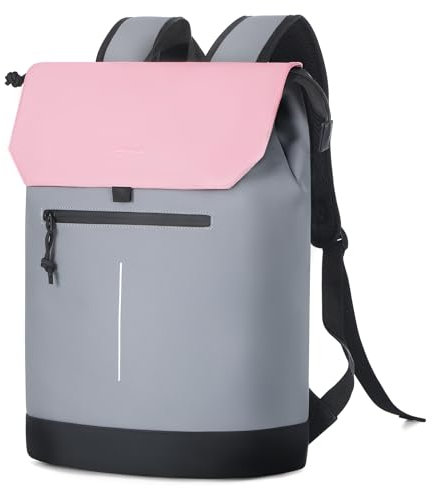 Lekeinchi Rucksack Damen Elegant, Groß Wasserdichter Laptop Daypack Tagesrucksack mit 15,6 Zoll Laptopfach, Durchdacht Arbeitsrucksack Schulrucksack fur Uni Schule Arbeit Reise