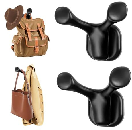 BPOPO Crochets magnétiques pour accrocher manteaux, chapeaux, outils,2 Puissants crochets magnétiques pour porte, croisière, porte-manteau avec aimant en néodyme rare