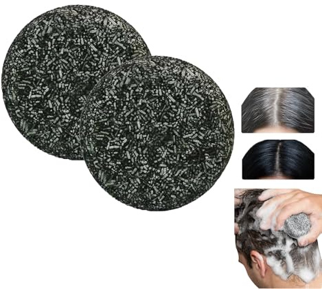 Emberless Soap, Emberless Beard Soap, Velora Vibe Soap, Emberless Soap for Gray Hair, Plant Extract Black Soap for Gray Hair, Grey Hair Soap Bar for Men (2PCS)