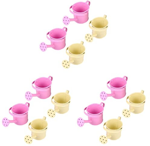 NOURIS Arrosoir, Cadeaux for Enfants 4 pièces arrosoir en Fer arrosoir en métal Bouilloire arrosoirs for Plantes arrosoir en Fer bidons arrosoir en métal Cadeaux for Enfants(Beige+pinkx3pcs)