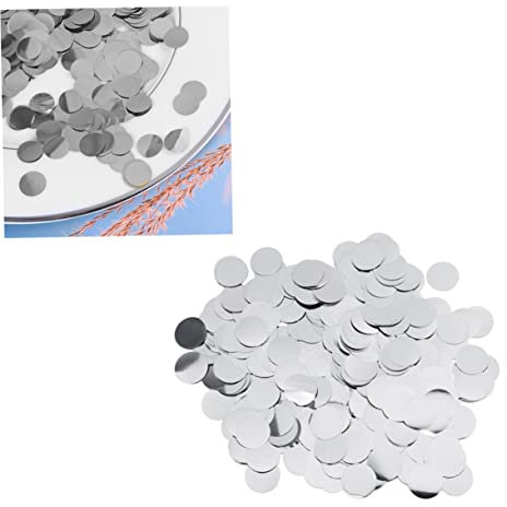 Cabilock 1 Confezione Da 40 G Di Coriandoli in Lamina Di Paillettes Rotondi Da 1 5 Cm Argento Per Decorazioni Da Tavolo Riempitivi Per Palloncini Articoli Per Feste