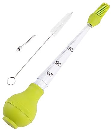 PRETYZOOM Silicone Turkey Baster Kitchen Oil Dropper Seasoning Pump Barbecue Tool for Home Restaurant