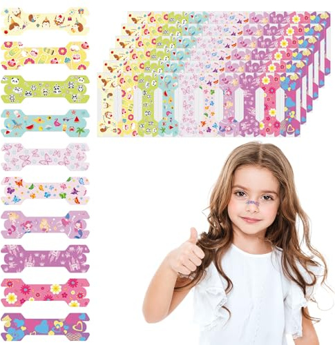Whemyreat Lot de 60 bandes nasales pour enfants, anti-ronflement, anti-ronflement, anti-ronflement, bandes nasales pour respirer, bandes nasales contre les ronflements, mieux respirer