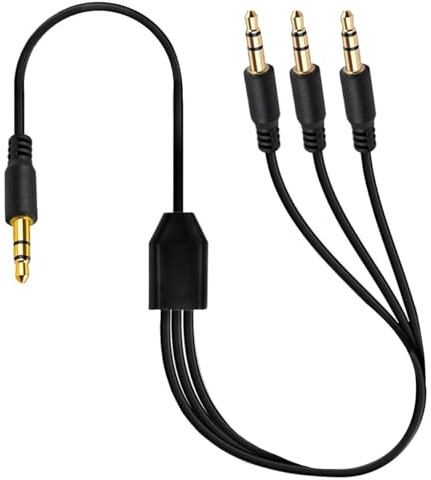 DC 3,5 mm Headset Splitter Audio-Verlängerungskabel, 3,5 mm bis sechs Kopfhörerkabel, 1 bis 3 Weg 1/8 TRS männlich bis 3 männlich Stereo Jack Adapter für Smartphone, Computer, Mp3(1meter) (3 Way)