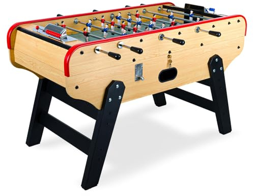 Rendez Vous Déco - Babyfoot Adulte Intérieur Bistrot Bois Clair 155,3 cm avec Monnayeur - Table de Jeux Familiale et Professionnelle Robuste