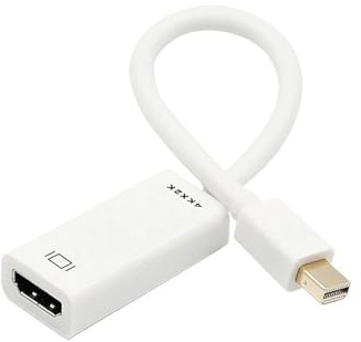 FCJPYRAPS Câble Mini DisplayPort vers HDMI, Compatible avec Apple MacBook, Air Pro 1080P 4K, Adaptateur Mini DP mâle vers HDMI Femelle, Ligne de Conversion d'affichage(White)