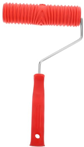 TOBBOMEY Strukturrolle für Wandgestaltung mit Kunststoffgriff Maserung Silikat Lehm Prägewalze für Rollputz und Wandmalerei DIY Strukturwalze für Dekorative Farbtechniken