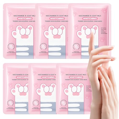 Virellay Lot de 6 paires de masques pour les mains hydratants pour les mains - Pour les mains sèches et gercées - Pour homme et femme