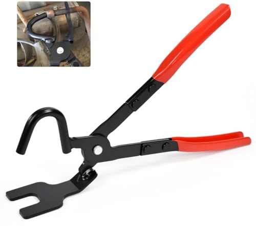 Elyyapt Exhaust Hanger Removal Tool, Rubber Bracket Exhaust Hanger Pliers Car Exhausts Rubber Pad Pliers Universal Automotive Removal Plier Compatible with Car and Truck Exhausts Systems, 11 Inch