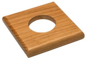 Oak Newel Collar – 30mm Thick, 115mm x 115mm with 50mm Hole – Rebated Underside for Stair Parts & Joinery, to fit a 90mm post
